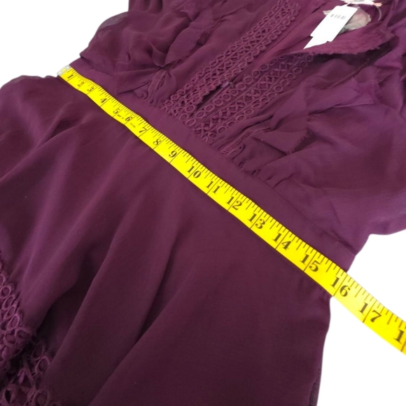 Anthropologie  Not So Serious By Pallavi Mohan Ruffle Mini Dress NWT Size 12 - Picture 14 of 16